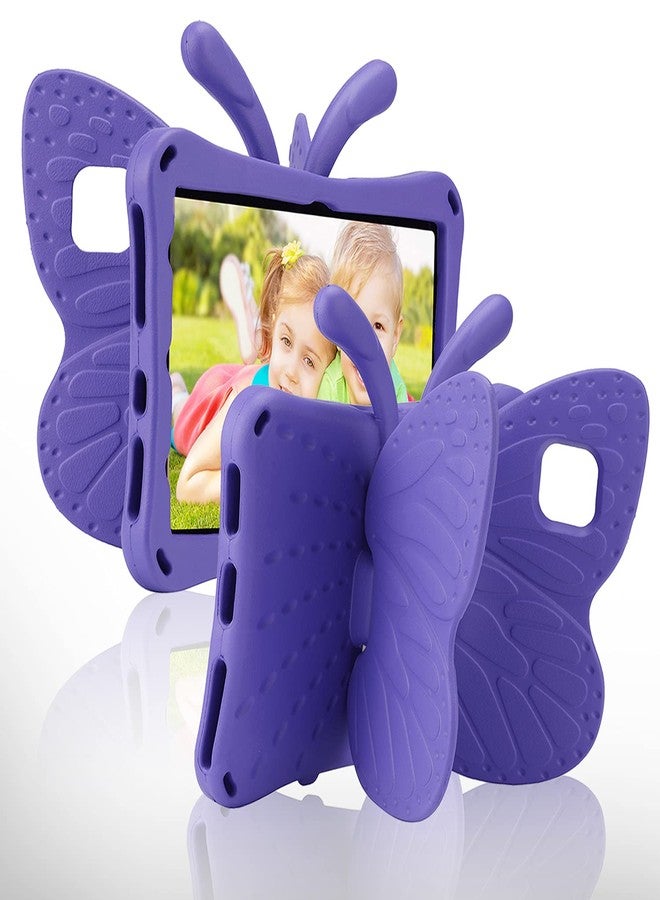 Simicoo جراب Simicoo للأطفال لجهاز Samsung Tab A7 10.4 مع حامل - تصميم فراشة لطيف، مصنوع من مادة EVA المتينة المقاومة للصدمات، شديد التحمل، بنفسجي - Image 1